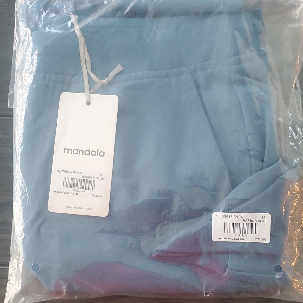 Mandala Harbor Blue Jogger Scrub Pants